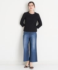 NHLET21230 GIANNI LO GIUDICE(小さいサイズ)(メゾン ドゥ サンク) [リバーシブル]デニム柄転写プリントパンツ ネイビー