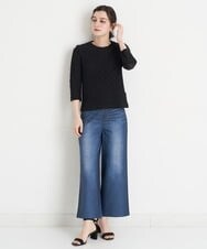 NHLET21230 GIANNI LO GIUDICE(小さいサイズ)(メゾン ドゥ サンク) [リバーシブル]デニム柄転写プリントパンツ ネイビー
