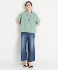 NHLET21230 GIANNI LO GIUDICE(小さいサイズ)(メゾン ドゥ サンク) [リバーシブル]デニム柄転写プリントパンツ ネイビー