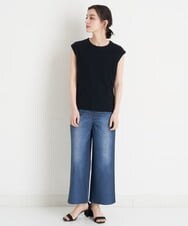 NHLET21230 GIANNI LO GIUDICE(小さいサイズ)(メゾン ドゥ サンク) [リバーシブル]デニム柄転写プリントパンツ ネイビー