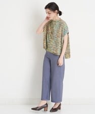 NHLET21230 GIANNI LO GIUDICE(小さいサイズ)(メゾン ドゥ サンク) [リバーシブル]デニム柄転写プリントパンツ ネイビー