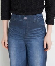 NHLET21230 GIANNI LO GIUDICE(小さいサイズ)(メゾン ドゥ サンク) [リバーシブル]デニム柄転写プリントパンツ ネイビー