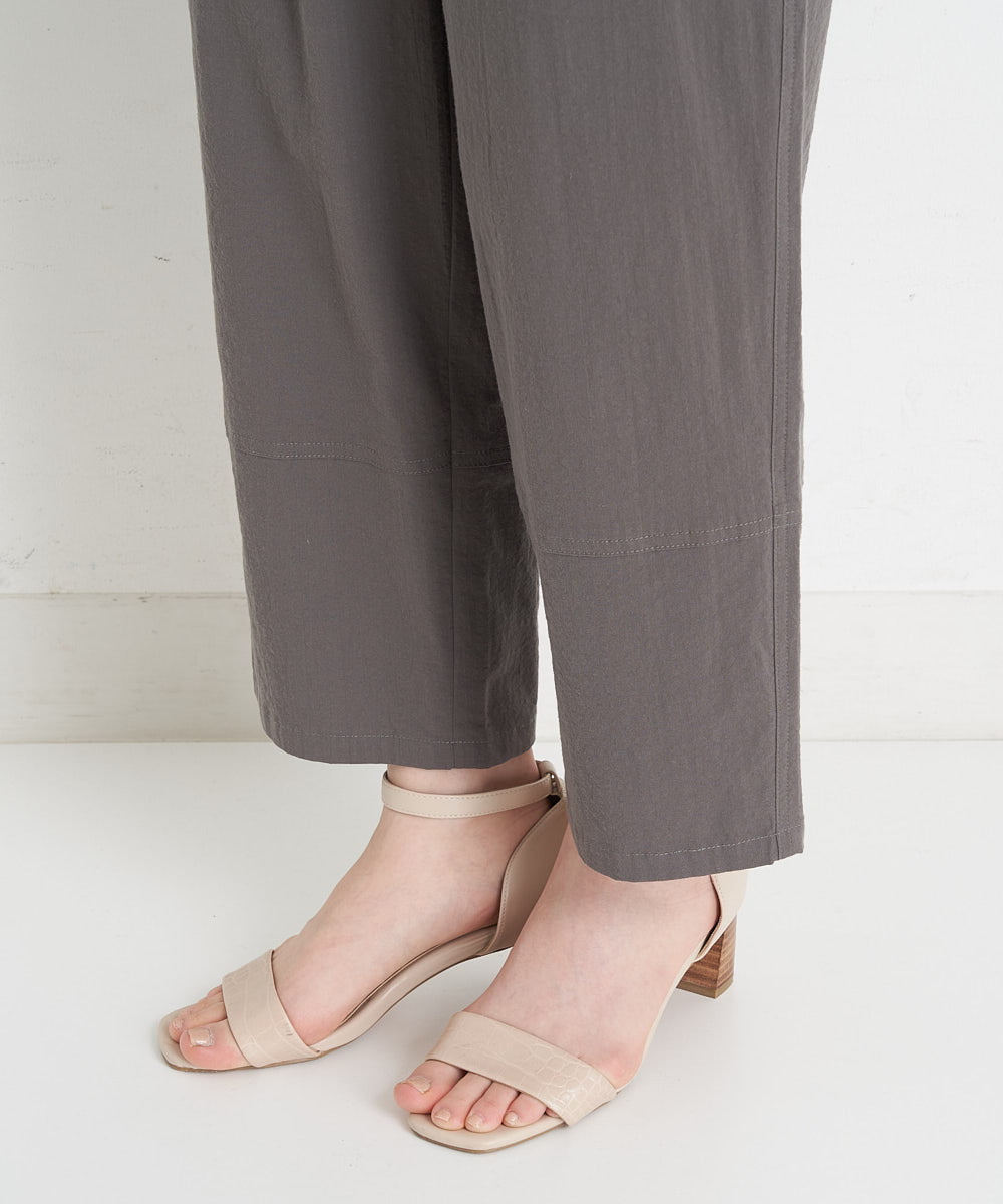 NHLET22210 GIANNI LO GIUDICE(小さいサイズ)(メゾン ドゥ サンク) コットンサッカーストレッチベイカーパンツ ブラウングレー