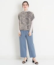 NHLET22210 GIANNI LO GIUDICE(小さいサイズ)(メゾン ドゥ サンク) コットンサッカーストレッチベイカーパンツ ブラウングレー