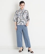 NHLET22210 GIANNI LO GIUDICE(小さいサイズ)(メゾン ドゥ サンク) コットンサッカーストレッチベイカーパンツ ブラウングレー