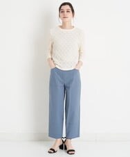 NHLET22210 GIANNI LO GIUDICE(小さいサイズ)(メゾン ドゥ サンク) コットンサッカーストレッチベイカーパンツ ブラウングレー