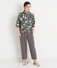 NHLET22210 GIANNI LO GIUDICE(小さいサイズ)(メゾン ドゥ サンク) コットンサッカーストレッチベイカーパンツ ブラウングレー