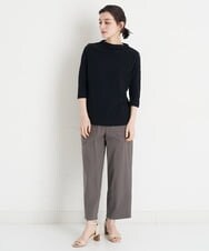 NHLET22210 GIANNI LO GIUDICE(小さいサイズ)(メゾン ドゥ サンク) コットンサッカーストレッチベイカーパンツ ブラウングレー
