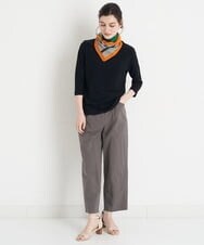 NHLET22210 GIANNI LO GIUDICE(小さいサイズ)(メゾン ドゥ サンク) コットンサッカーストレッチベイカーパンツ ブラウングレー