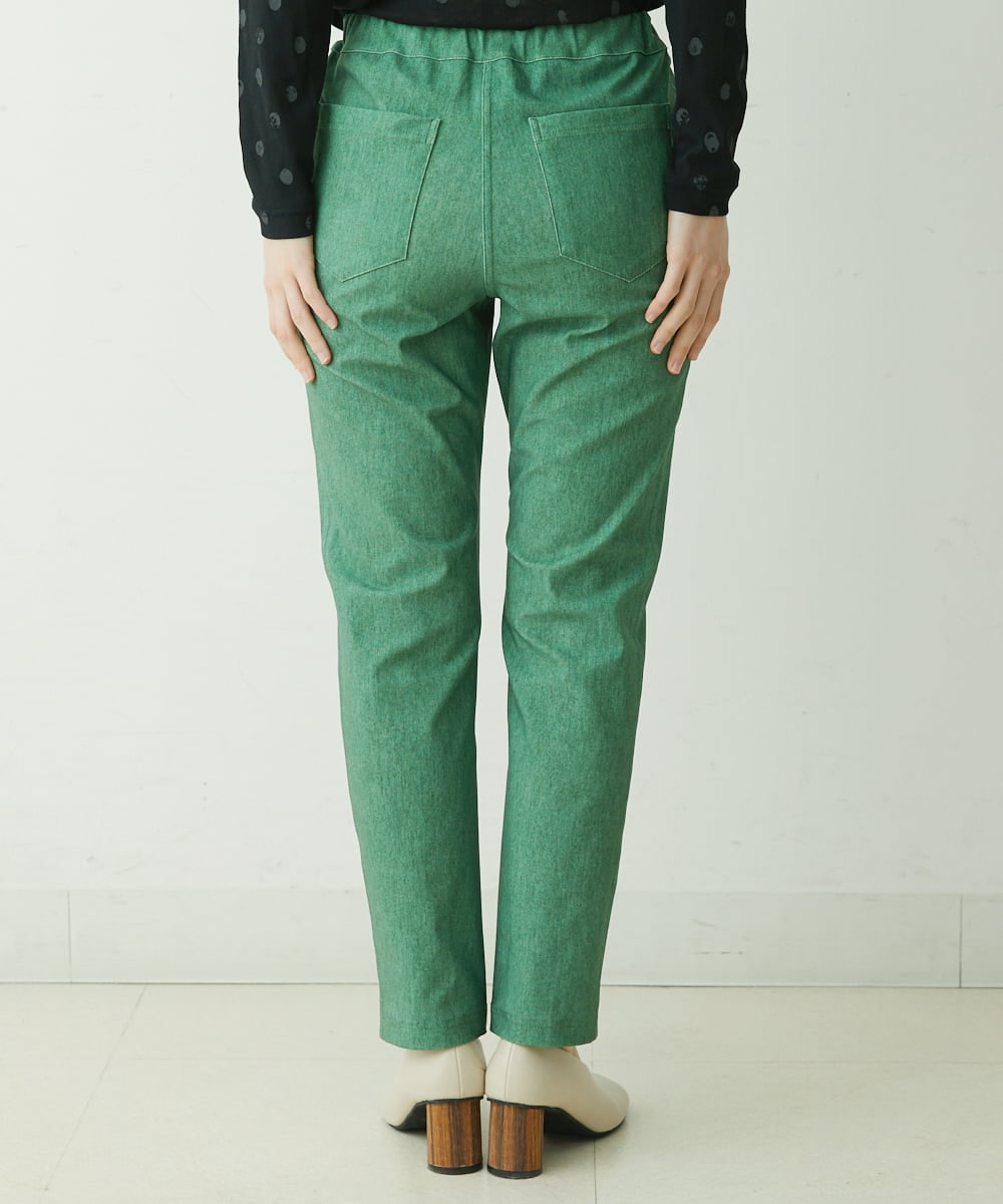 NHLEU80170 GIANNI LO GIUDICE(小さいサイズ)(メゾン ドゥ サンク) ハイテンションストレッチカラーパンツ グリーン