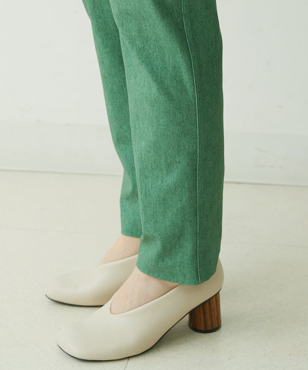 NHLEU80170 GIANNI LO GIUDICE(小さいサイズ)(メゾン ドゥ サンク) ハイテンションストレッチカラーパンツ グリーン