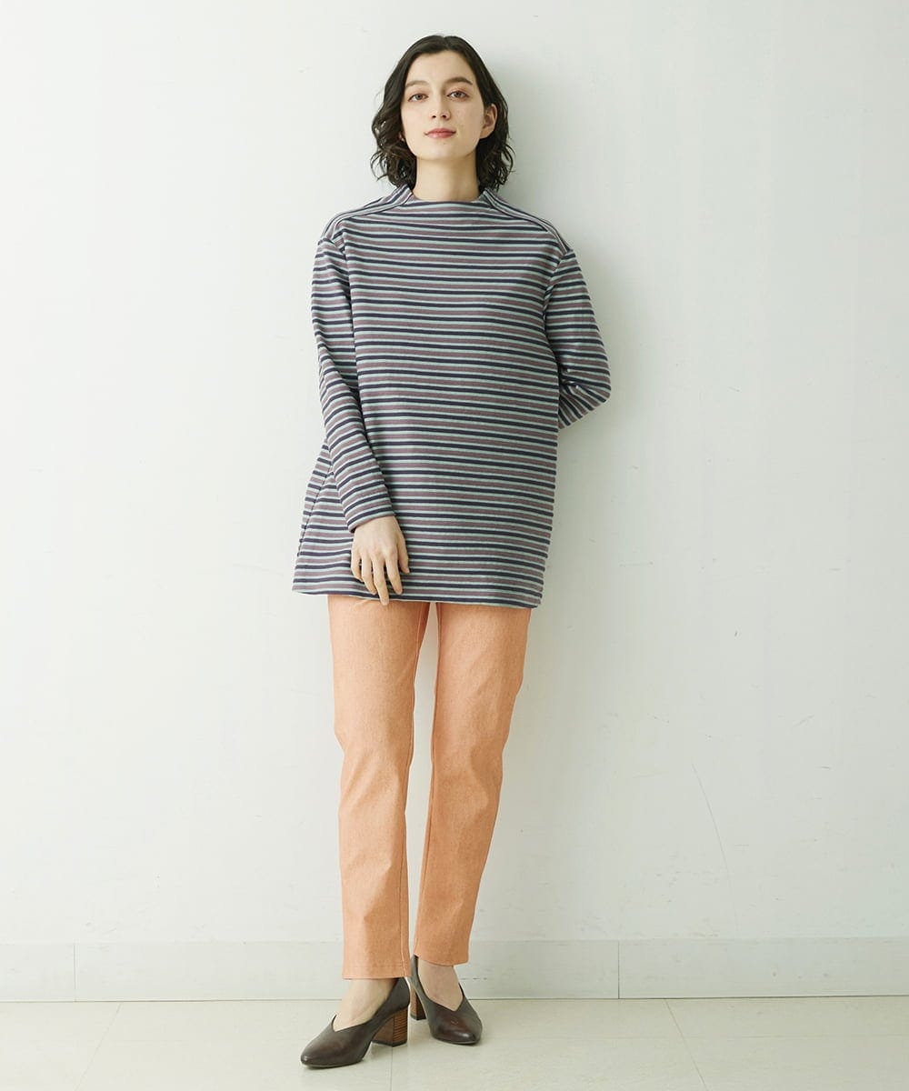 NHLEU80170 GIANNI LO GIUDICE(小さいサイズ)(メゾン ドゥ サンク) ハイテンションストレッチカラーパンツ グリーン