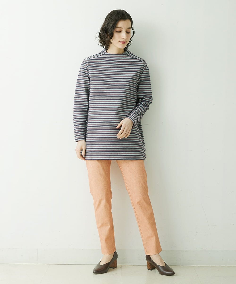NHLEU80170 GIANNI LO GIUDICE(小さいサイズ)(メゾン ドゥ サンク) ハイテンションストレッチカラーパンツ グリーン