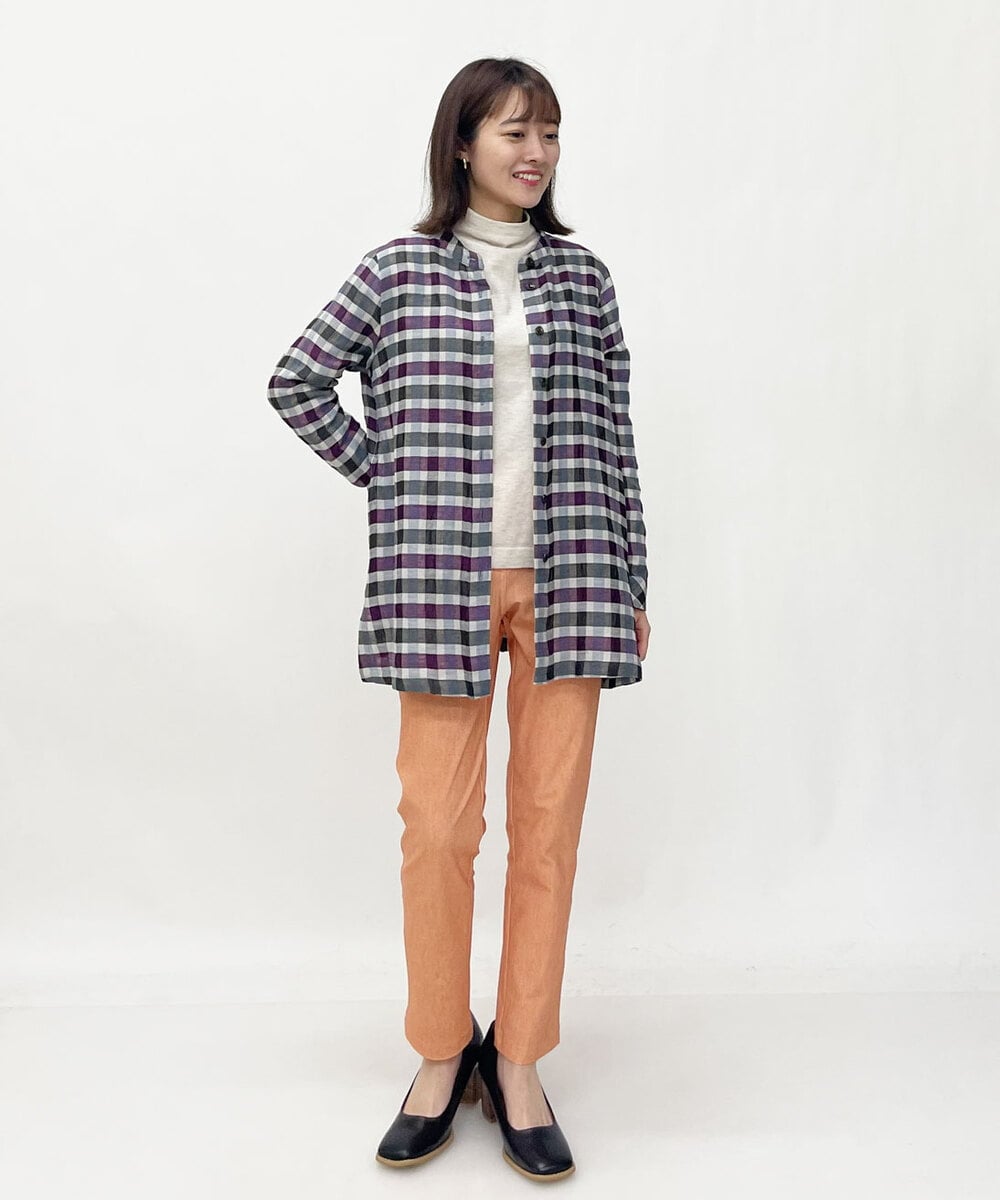 NHLEU80170 GIANNI LO GIUDICE(小さいサイズ)(メゾン ドゥ サンク) ハイテンションストレッチカラーパンツ グリーン
