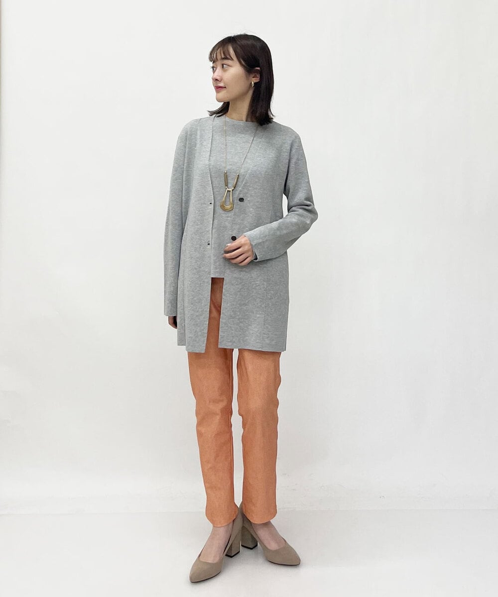 NHLEU80170 GIANNI LO GIUDICE(小さいサイズ)(メゾン ドゥ サンク) ハイテンションストレッチカラーパンツ グリーン