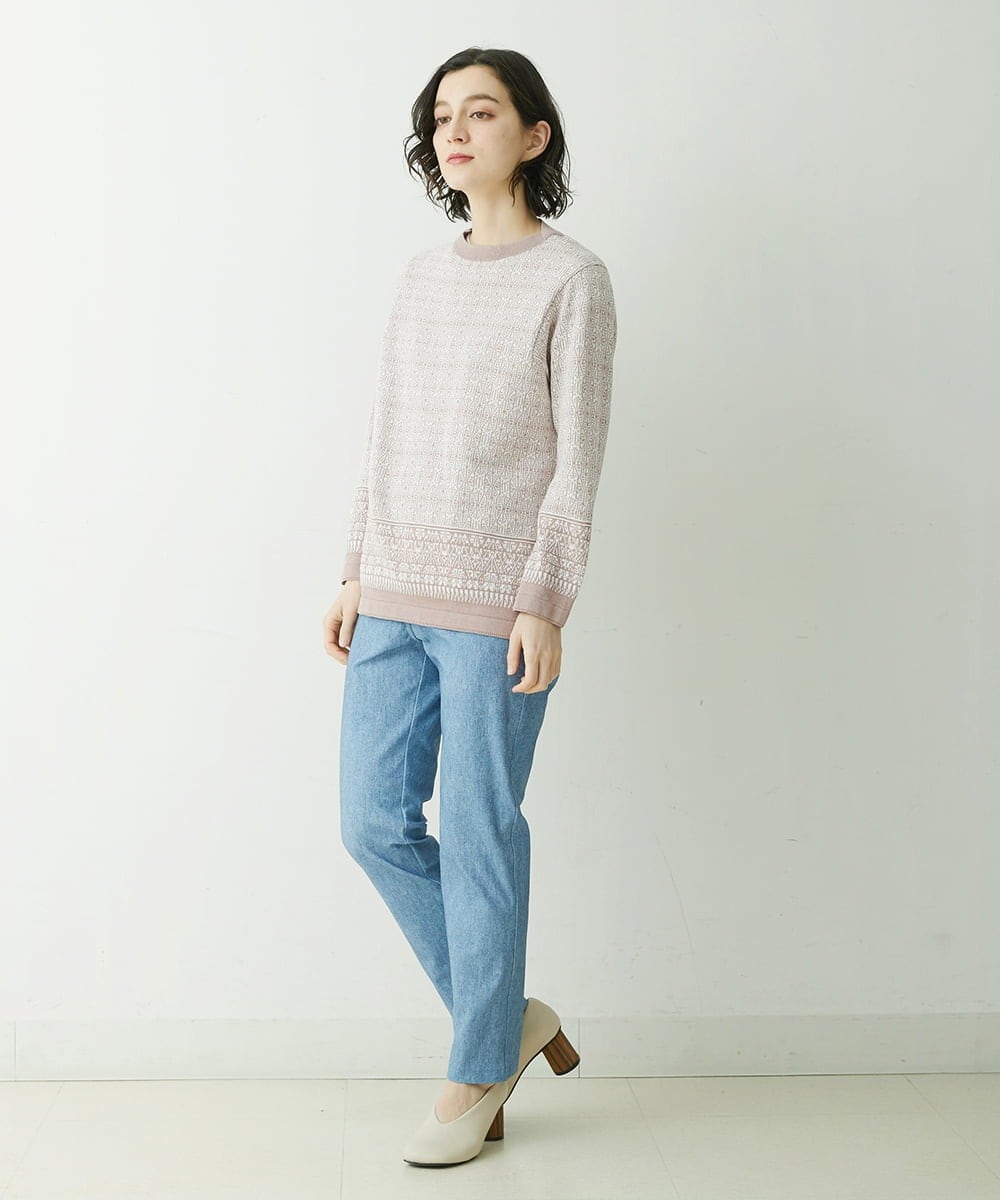 NHLEU80170 GIANNI LO GIUDICE(小さいサイズ)(メゾン ドゥ サンク) ハイテンションストレッチカラーパンツ グリーン