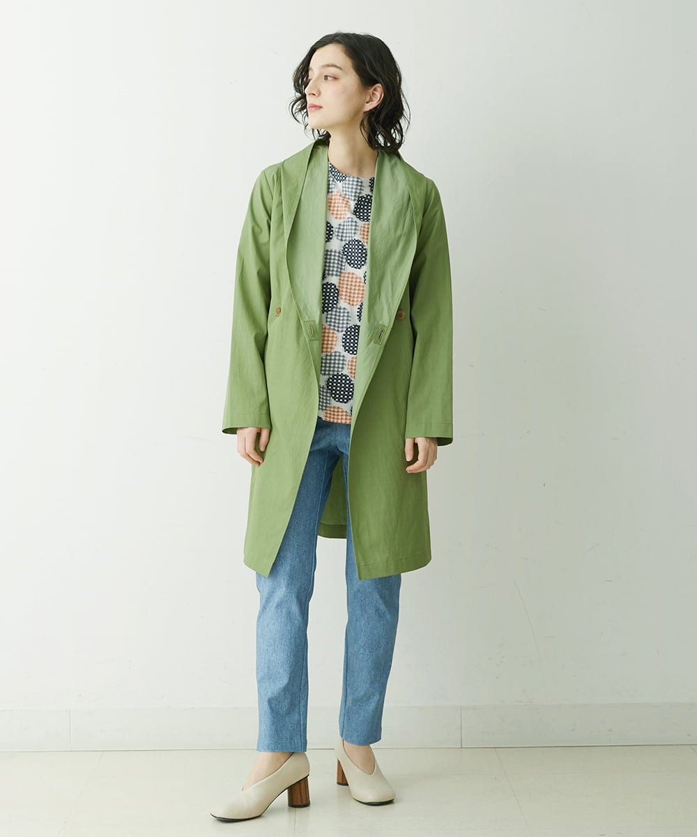 NHLEU80170 GIANNI LO GIUDICE(小さいサイズ)(メゾン ドゥ サンク) ハイテンションストレッチカラーパンツ グリーン