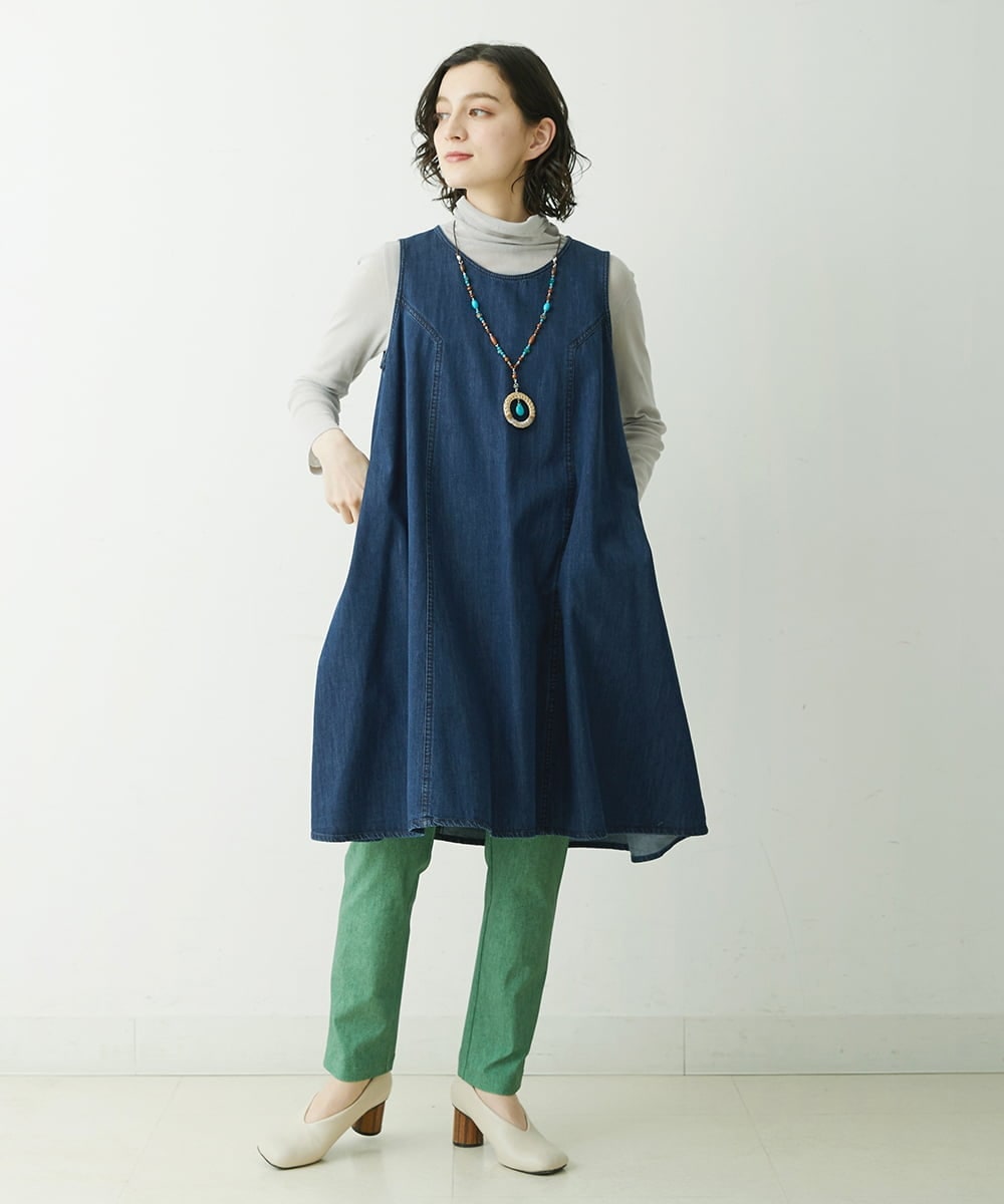 NHLEU80170 GIANNI LO GIUDICE(小さいサイズ)(メゾン ドゥ サンク) ハイテンションストレッチカラーパンツ グリーン