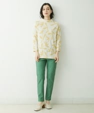 NHLEU80170 GIANNI LO GIUDICE(小さいサイズ)(メゾン ドゥ サンク) ハイテンションストレッチカラーパンツ グリーン