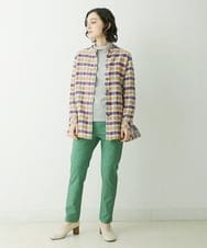 NHLEU80170 GIANNI LO GIUDICE(小さいサイズ)(メゾン ドゥ サンク) ハイテンションストレッチカラーパンツ グリーン