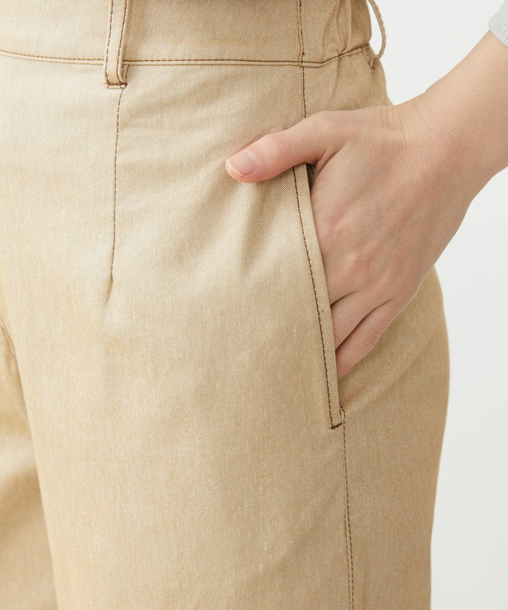 NHLEX82190 GIANNI LO GIUDICE(小さいサイズ)(メゾン ドゥ サンク) [セットアップ対応]デニムライクストレッチワイドパンツ ベージュ