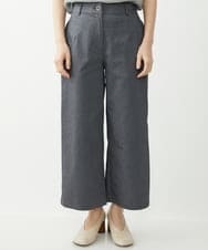 NHLEX82190 GIANNI LO GIUDICE(小さいサイズ)(メゾン ドゥ サンク) [セットアップ対応]デニムライクストレッチワイドパンツ ベージュ