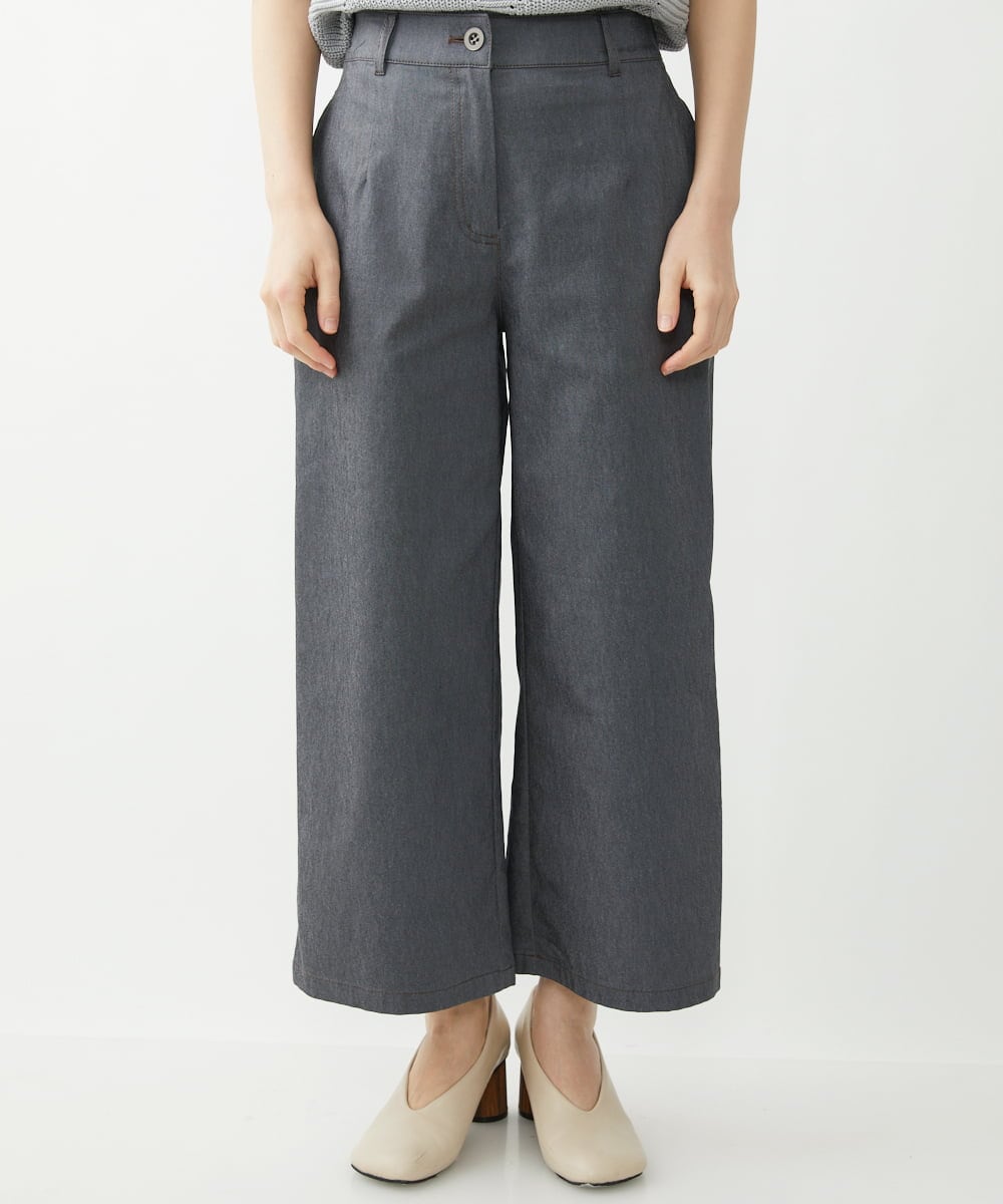 NHLEX82190 GIANNI LO GIUDICE(小さいサイズ)(メゾン ドゥ サンク) [セットアップ対応]デニムライクストレッチワイドパンツ ベージュ