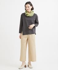 NHLEX82190 GIANNI LO GIUDICE(小さいサイズ)(メゾン ドゥ サンク) [セットアップ対応]デニムライクストレッチワイドパンツ ベージュ