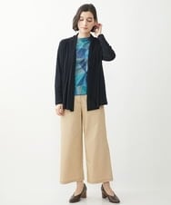 NHLEX82190 GIANNI LO GIUDICE(小さいサイズ)(メゾン ドゥ サンク) [セットアップ対応]デニムライクストレッチワイドパンツ ベージュ