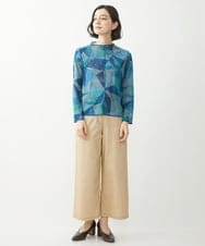 NHLEX82190 GIANNI LO GIUDICE(小さいサイズ)(メゾン ドゥ サンク) [セットアップ対応]デニムライクストレッチワイドパンツ ベージュ