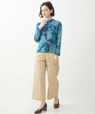 NHLEX82190 GIANNI LO GIUDICE(小さいサイズ)(メゾン ドゥ サンク) [セットアップ対応]デニムライクストレッチワイドパンツ ベージュ