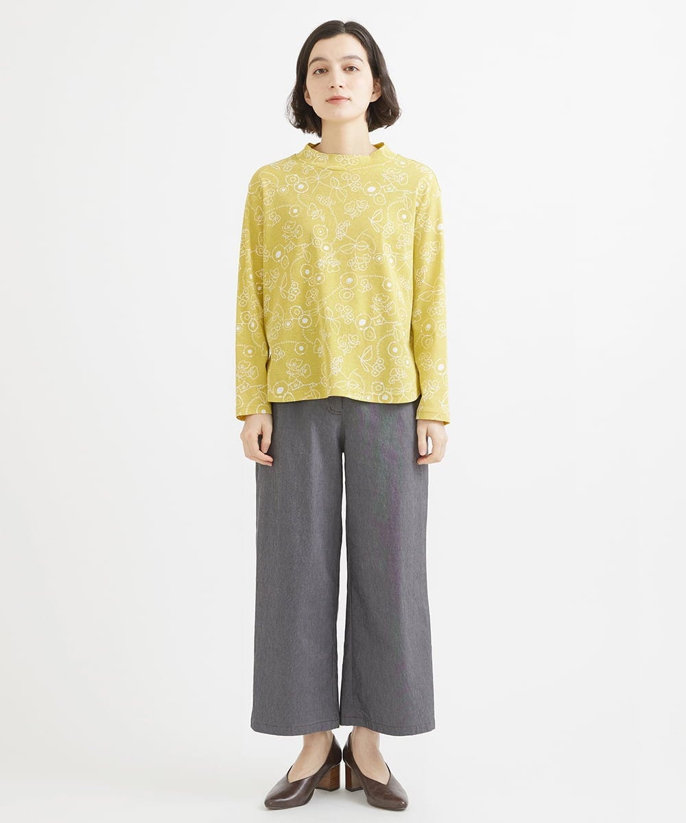 NHLEX82190 GIANNI LO GIUDICE(小さいサイズ)(メゾン ドゥ サンク) [セットアップ対応]デニムライクストレッチワイドパンツ ベージュ