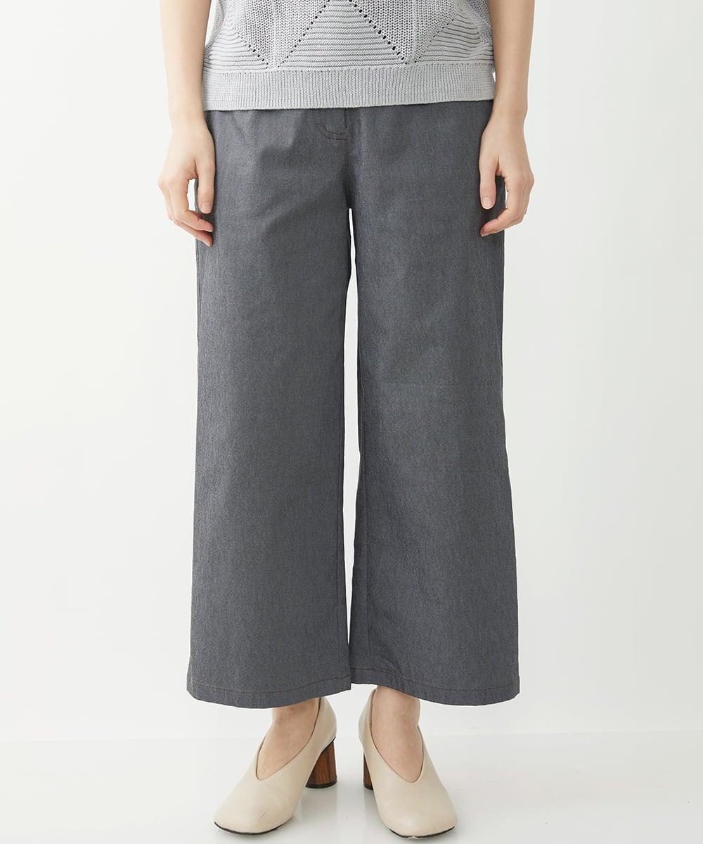 NHLEX82190 GIANNI LO GIUDICE(小さいサイズ)(メゾン ドゥ サンク) [セットアップ対応]デニムライクストレッチワイドパンツ ベージュ