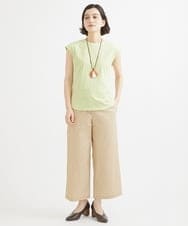 NHLEX82190 GIANNI LO GIUDICE(小さいサイズ)(メゾン ドゥ サンク) [セットアップ対応]デニムライクストレッチワイドパンツ ベージュ
