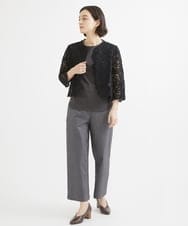 NHLEX82190 GIANNI LO GIUDICE(小さいサイズ)(メゾン ドゥ サンク) [セットアップ対応]デニムライクストレッチワイドパンツ ベージュ