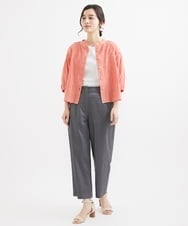 NHLEX82190 GIANNI LO GIUDICE(小さいサイズ)(メゾン ドゥ サンク) [セットアップ対応]デニムライクストレッチワイドパンツ ベージュ