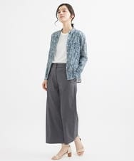 NHLEX82190 GIANNI LO GIUDICE(小さいサイズ)(メゾン ドゥ サンク) [セットアップ対応]デニムライクストレッチワイドパンツ ベージュ