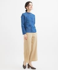 NHLEX82190 GIANNI LO GIUDICE(小さいサイズ)(メゾン ドゥ サンク) [セットアップ対応]デニムライクストレッチワイドパンツ ベージュ