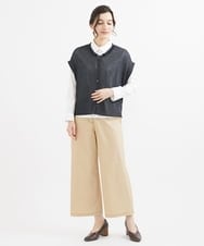 NHLEX82190 GIANNI LO GIUDICE(小さいサイズ)(メゾン ドゥ サンク) [セットアップ対応]デニムライクストレッチワイドパンツ ベージュ