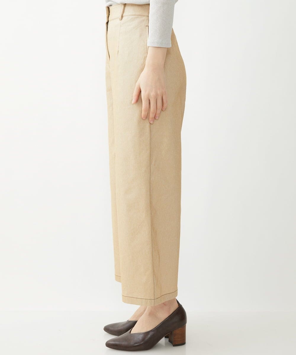 NHLEX82190 GIANNI LO GIUDICE(小さいサイズ)(メゾン ドゥ サンク) [セットアップ対応]デニムライクストレッチワイドパンツ ベージュ
