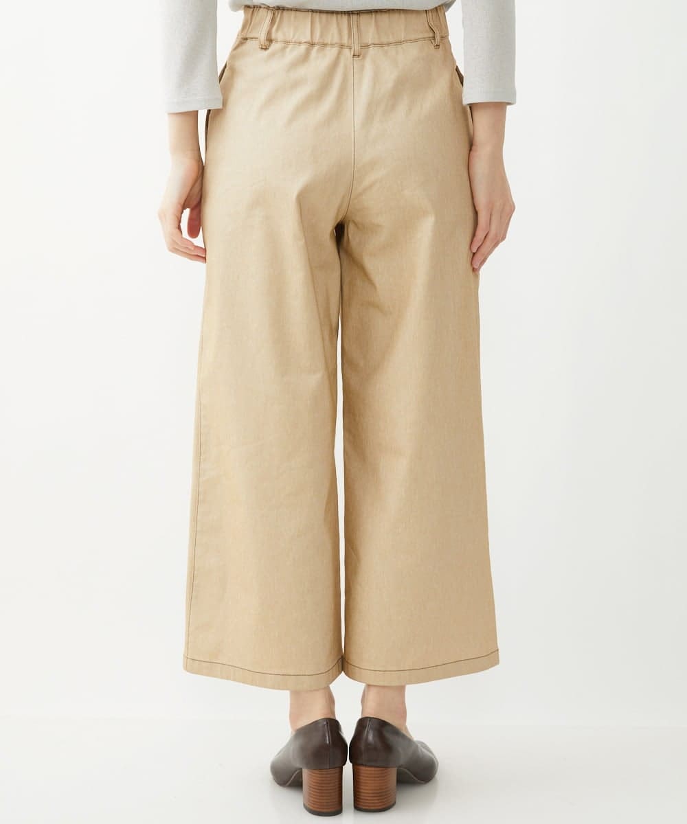NHLEX82190 GIANNI LO GIUDICE(小さいサイズ)(メゾン ドゥ サンク) [セットアップ対応]デニムライクストレッチワイドパンツ ベージュ