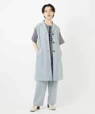 NHLGA30250 GIANNI LO GIUDICE(小さいサイズ)(メゾン ドゥ サンク) コットンナイロンカノコ編みパンツ ライトグレー