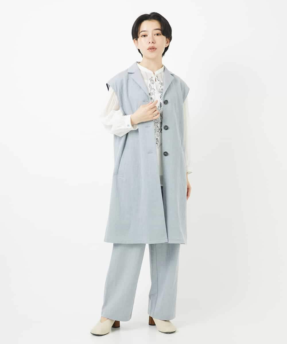 NHLGA30250 GIANNI LO GIUDICE(小さいサイズ)(メゾン ドゥ サンク) コットンナイロンカノコ編みパンツ ライトグレー