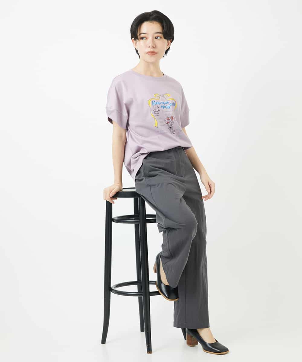 NHLGA30250 GIANNI LO GIUDICE(小さいサイズ)(メゾン ドゥ サンク) コットンナイロンカノコ編みパンツ ライトグレー