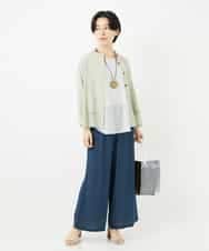 NHLGA42250 GIANNI LO GIUDICE(小さいサイズ)(メゾン ドゥ サンク) [リバーシブル]ストレートワイドパンツ ネイビー/ライトグレー