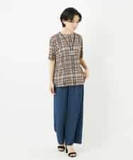 NHLGA42250 GIANNI LO GIUDICE(小さいサイズ)(メゾン ドゥ サンク) [リバーシブル]ストレートワイドパンツ ネイビー/ライトグレー