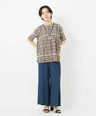 NHLGA42250 GIANNI LO GIUDICE(小さいサイズ)(メゾン ドゥ サンク) [リバーシブル]ストレートワイドパンツ ネイビー/ライトグレー