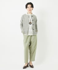 NHLGB12180 GIANNI LO GIUDICE(小さいサイズ)(メゾン ドゥ サンク) [日本製]ナチュラルスムースパンツ スモーキーグリーン