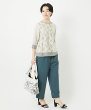 NHLGB12180 GIANNI LO GIUDICE(小さいサイズ)(メゾン ドゥ サンク) [日本製]ナチュラルスムースパンツ スモーキーグリーン