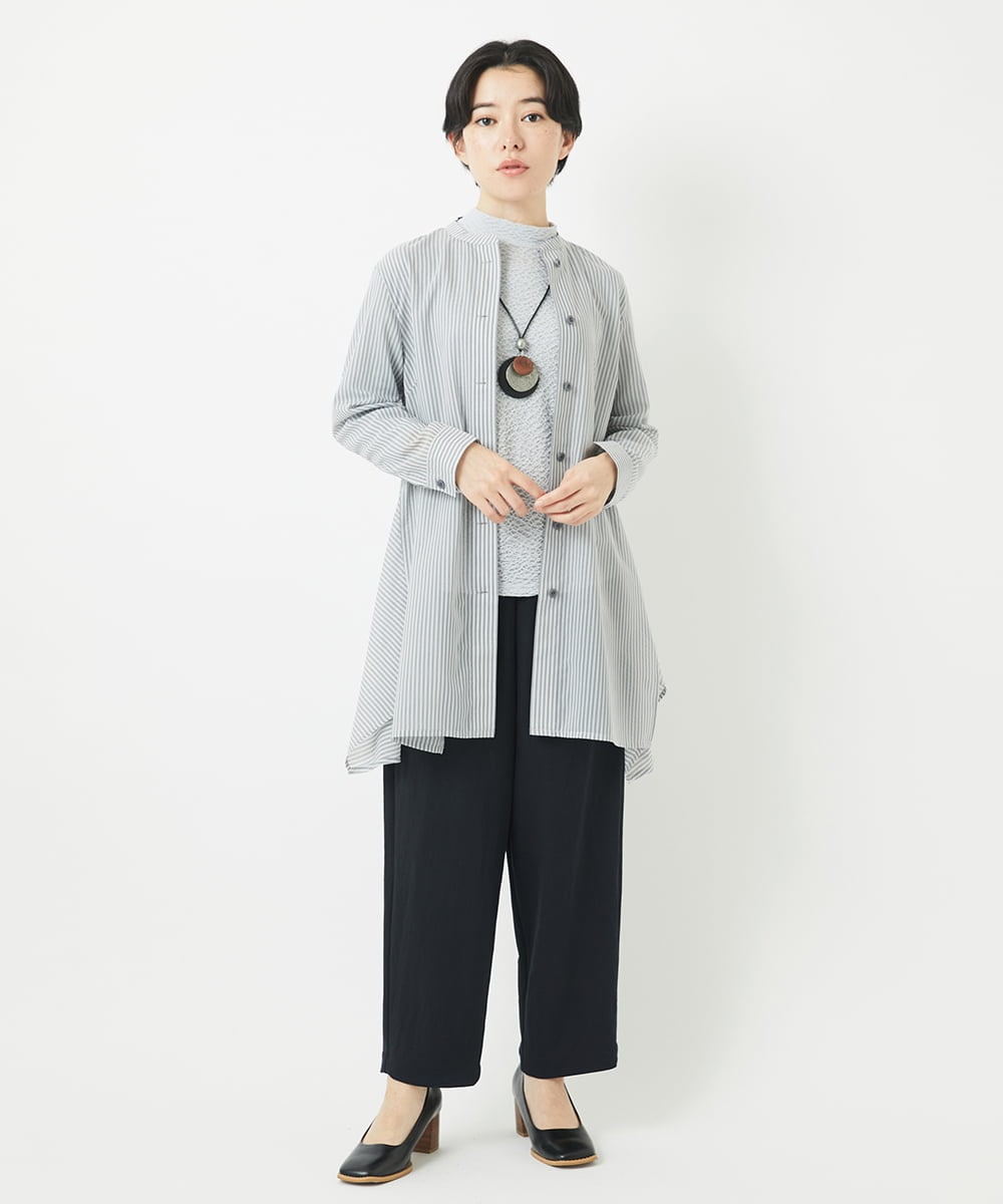 NHLGB12180 GIANNI LO GIUDICE(小さいサイズ)(メゾン ドゥ サンク) [日本製]ナチュラルスムースパンツ スモーキーグリーン